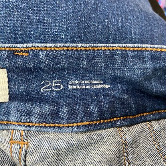 Anthropologie Pilcro Jeans Size 25 The Skipper Seamed High-Rise Crop Wide-Leg - Picture 3 of 12